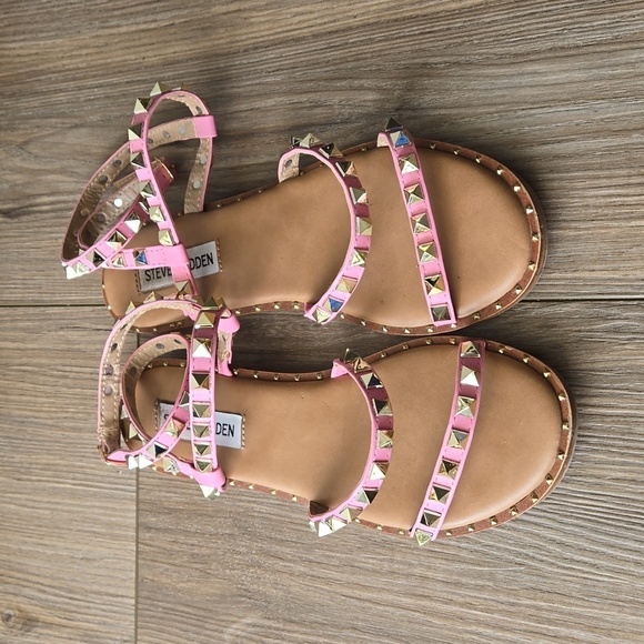 Steve Madden Travel Studded Strappy Sandals - Picture 3 of 8